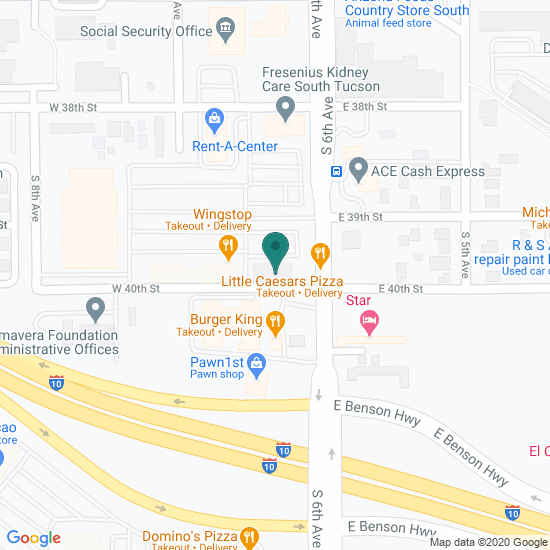 Map of South Tucson, AZ